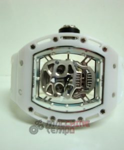 richard mille replica skull nano skeletron RM052 white edition strip rubber-b